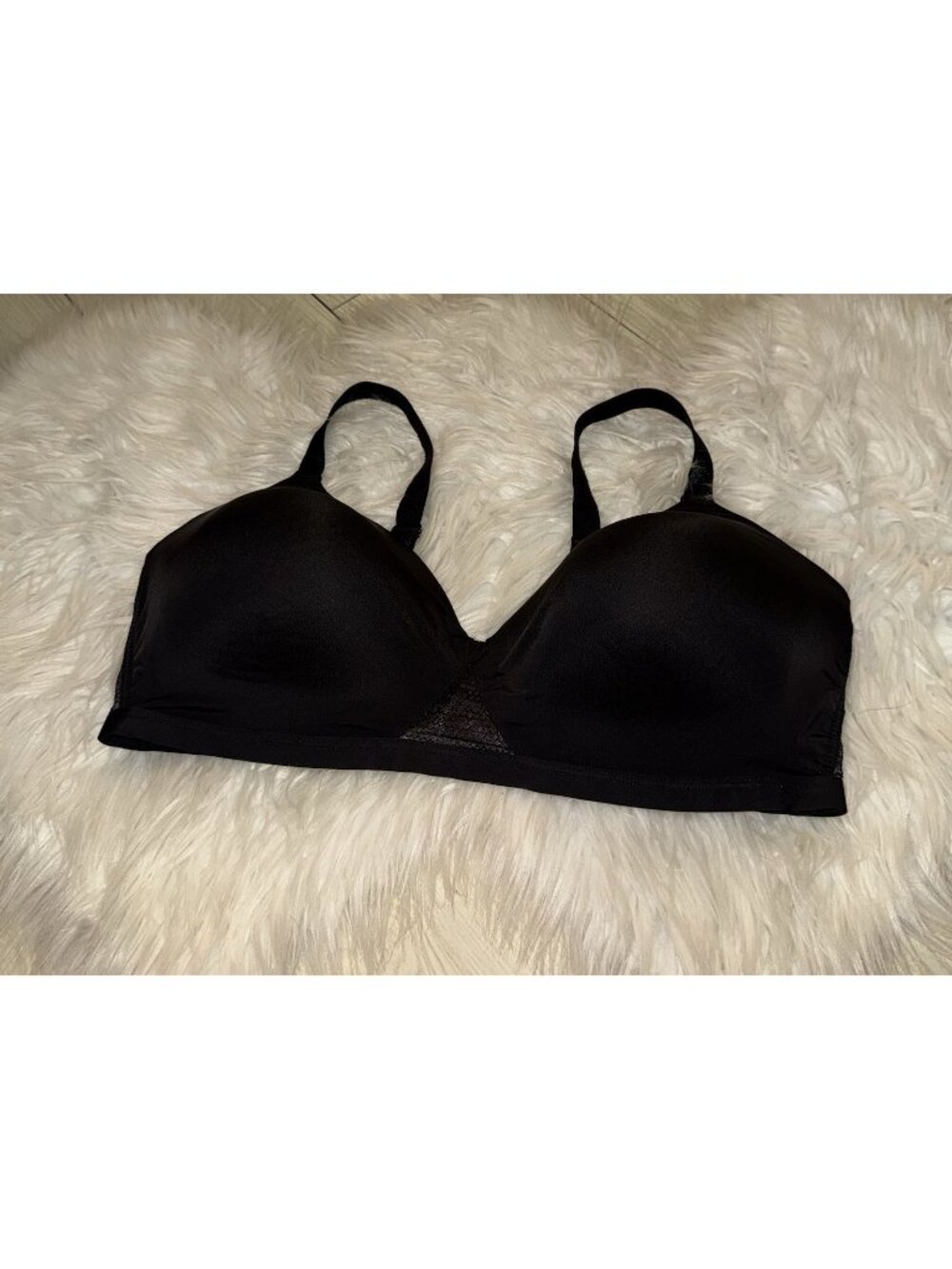 Hanes G521 Oh So Light Contour ComfortFlex Fit Wire Free Bra 2XL 2XLarge Black